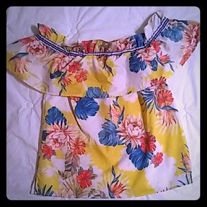 Tropical Off shoulders top